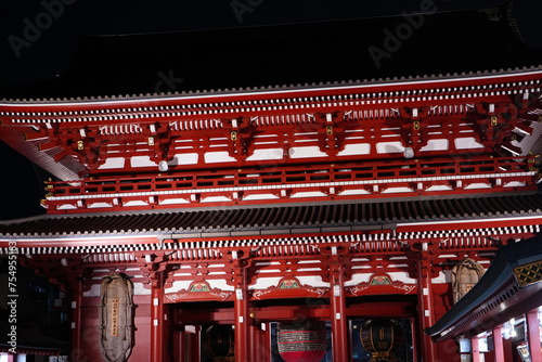 Sensoji or Asakusa Kannon Temple in Asakusa, Tokyo, Japan - 日本 東京 浅草 浅草寺 宝蔵門