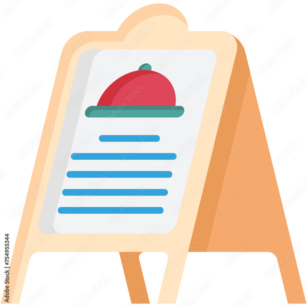 Fototapeta premium Menu Board Illustration