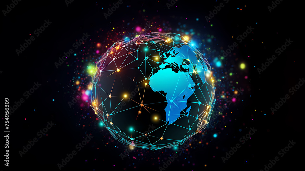 Obraz premium Global network connection concept