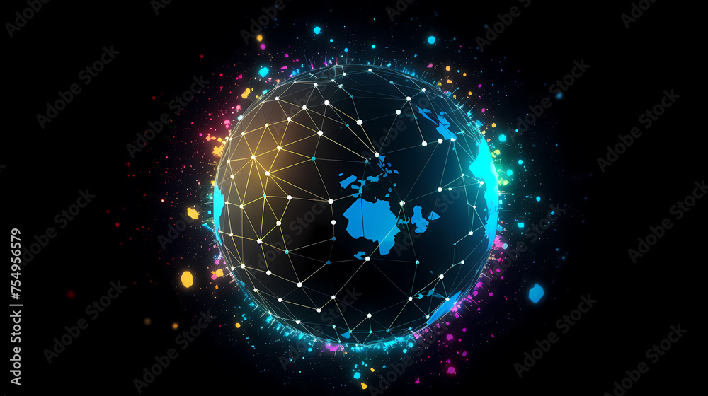 Obraz premium Global network connection concept