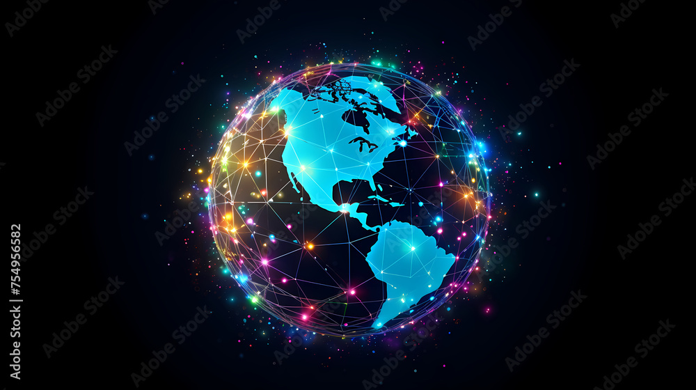 Global network connection concept Global network connection concept