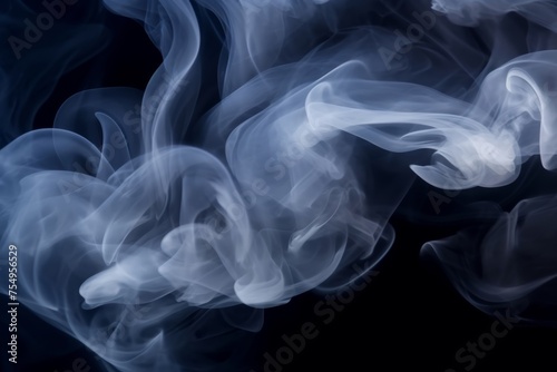 Enigmatic Smoke Swirls and Patterns on Dark Background