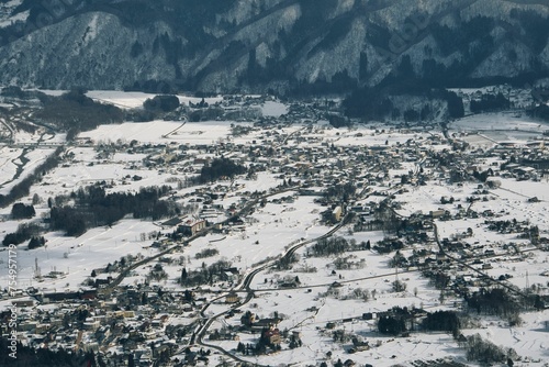 八方尾根スキー場と白馬村
