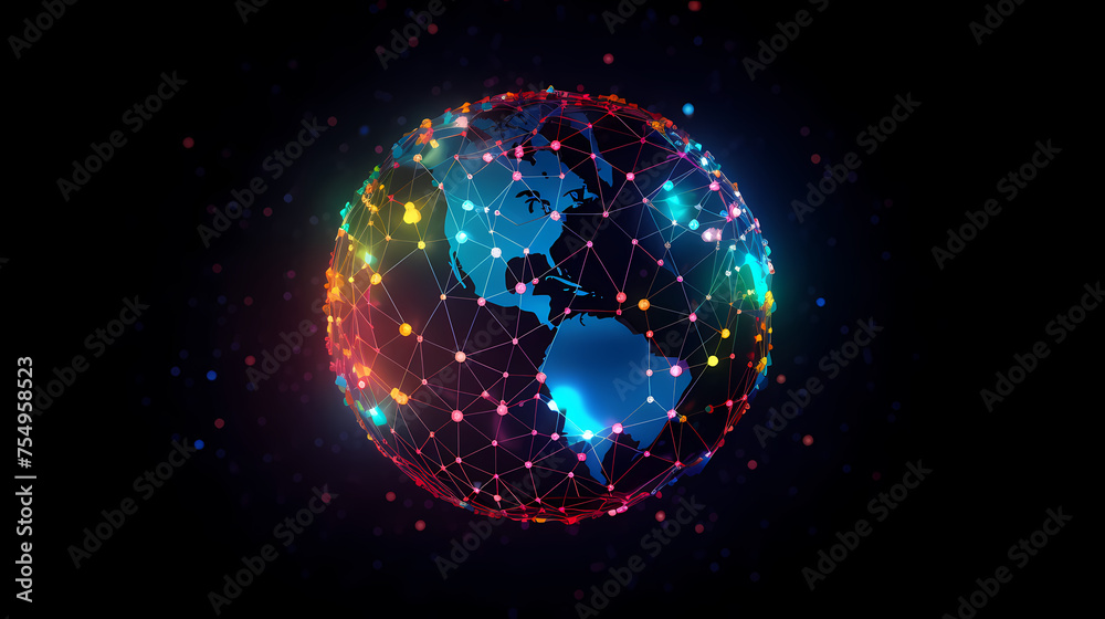 Obraz premium Global network connection concept