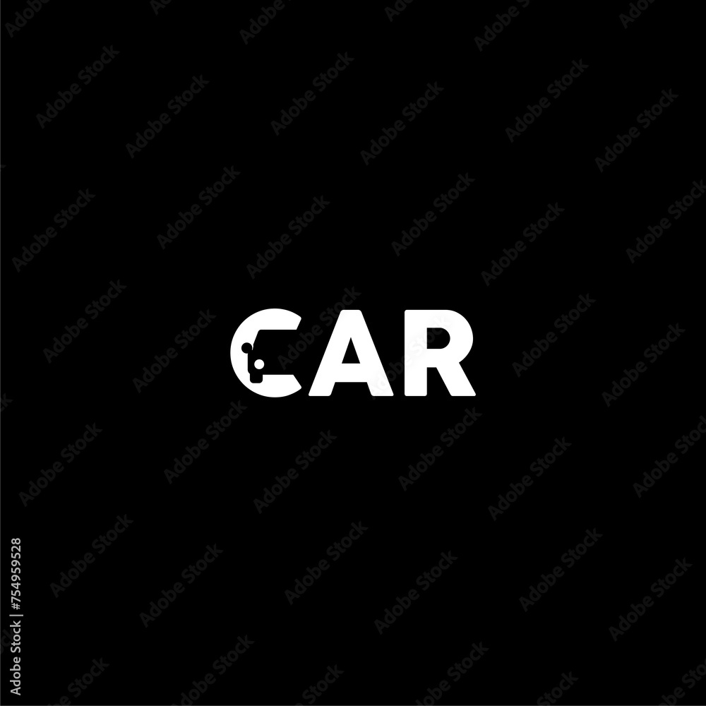 Car logo icon isolated on dark background