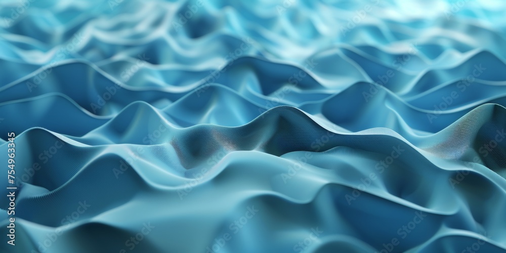 Obraz premium The image is of a blue ocean with waves and ripples
