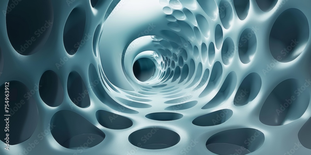 A spiral of circles with a hole in the middle A spiral of circles with a hole in the middle