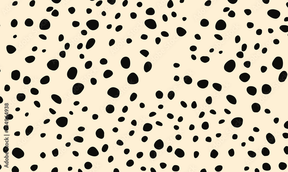 simple, minimalistic leopard print pattern with small black dots on a cream background. fabric printing and have an elegant feel. It could feature spots in varying sizes to create depth and texture simple, minimalistic leopard print pattern with small black dots on a cream background. fabric printing and have an elegant feel. It could feature spots in varying sizes to create depth and texture