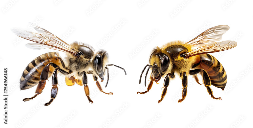 bee isolated on white background bee isolated on white background