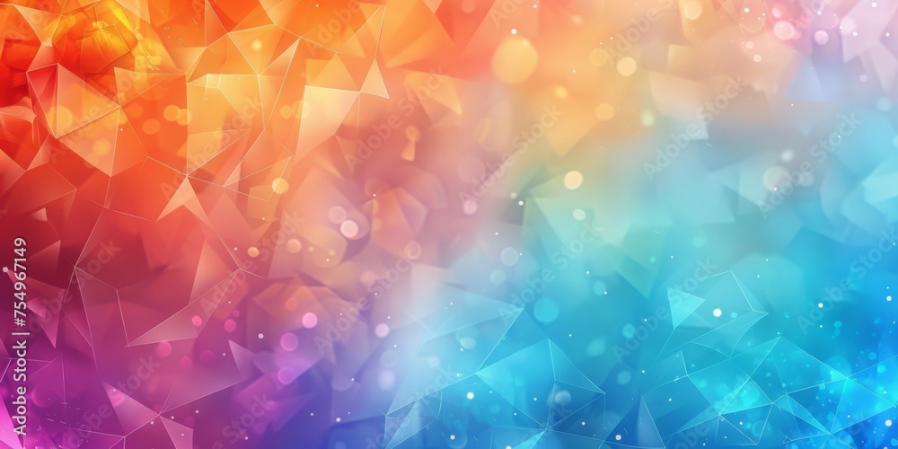 A colorful background with a lot of triangles and dots A colorful background with a lot of triangles and dots