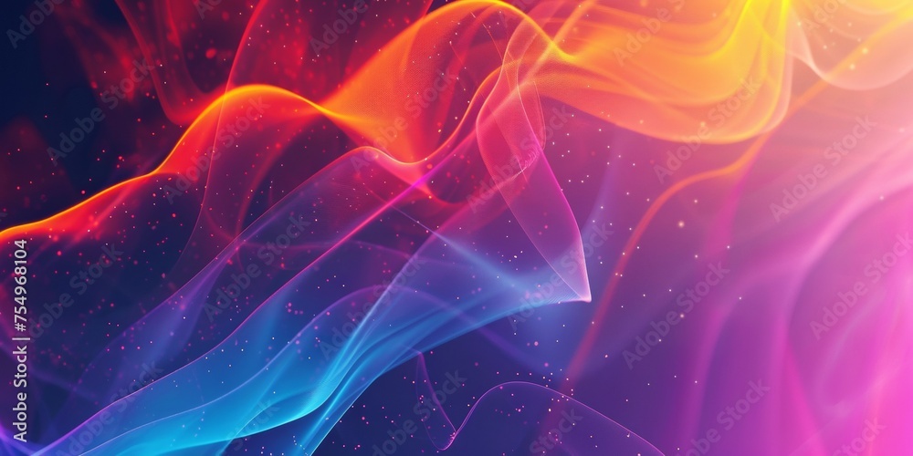 Fototapeta premium A colorful, swirling background with a purple, blue, and red line - stock background.