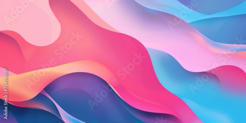 A colorful, abstract background with pink, blue, and purple waves - stock background.