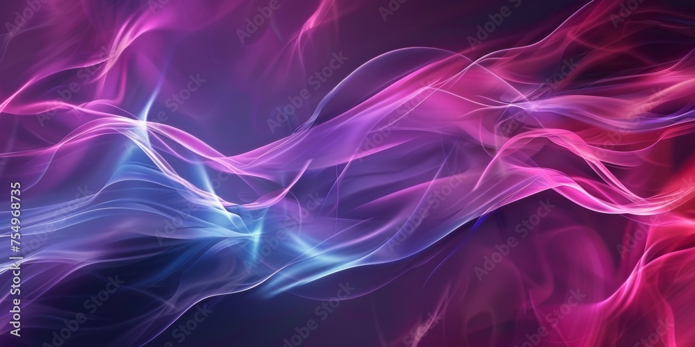 A purple and blue wave with a red streak - stock background.