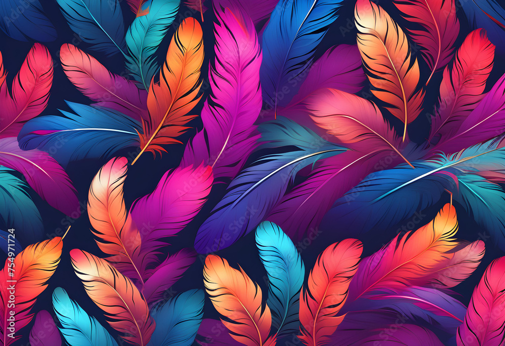 Feather Gradient Background, Background, Gradient, Feather, Colorful, Wallpaper, Abstract, Vibrant, Design, Texture, Pattern, Modern, Decoration, Artistic, Digital, AI Generated