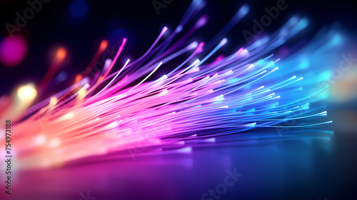 Colorful abstract background representing fiber optics and communication over the internet concept