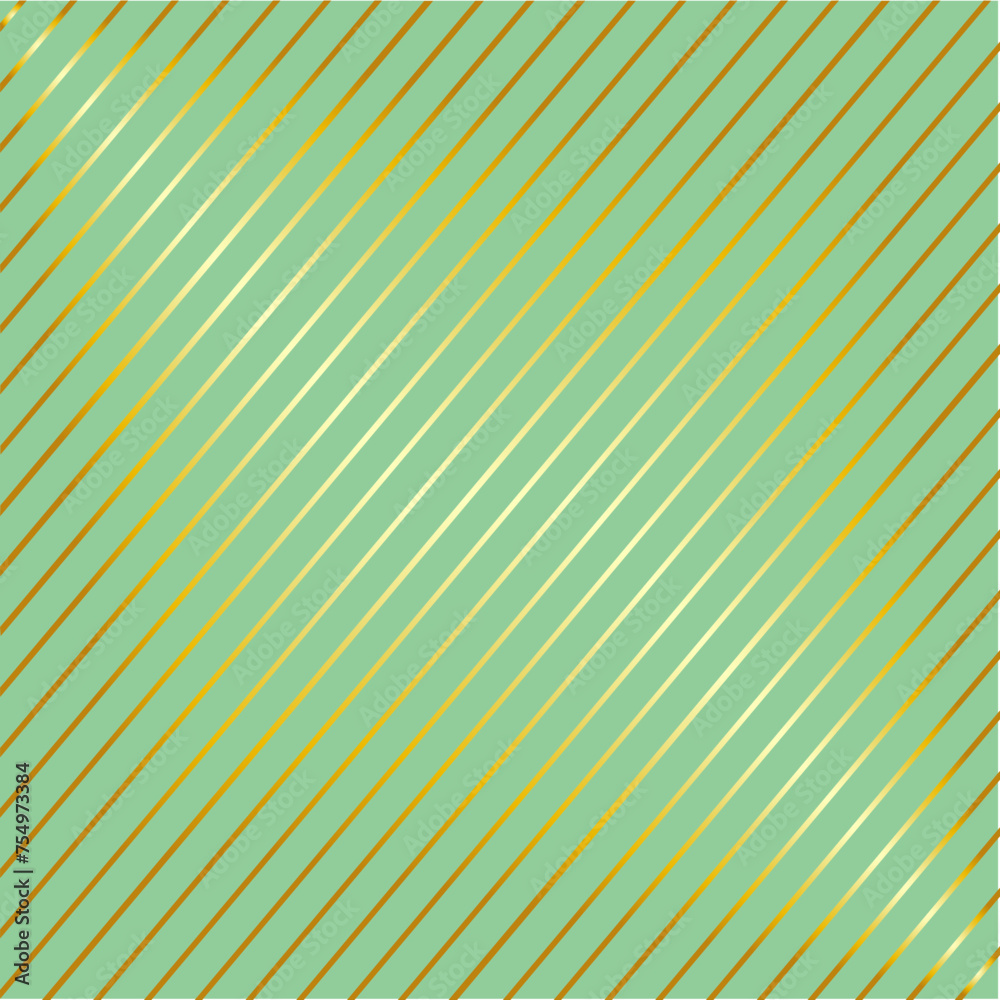 Obraz premium Green background with Gold stripes