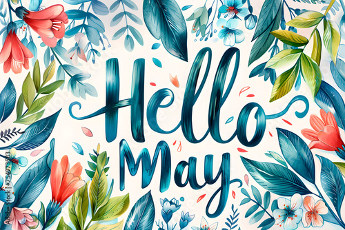 Illustration of the month of May, with the text 