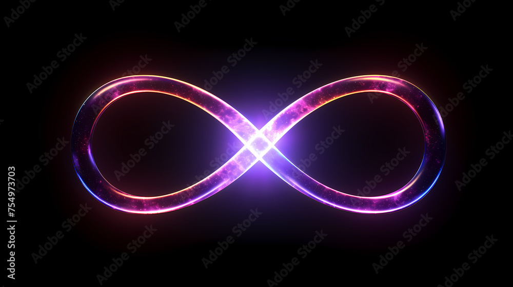 Colorful infinity shapes background, infinity symbol Colorful infinity shapes background, infinity symbol