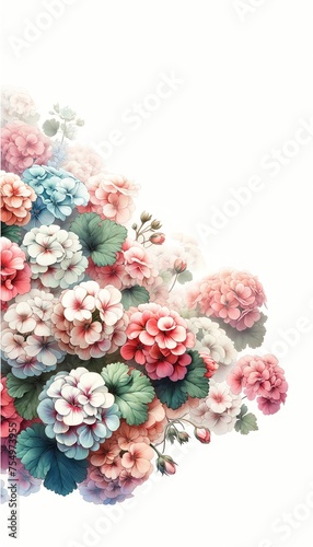 Wallpaper Mural Watercolor illustration of Flowers Torontodigital.ca