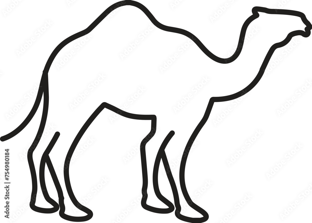 Fototapeta premium Modern Minimalist Camel Logo Design Flat Vector 