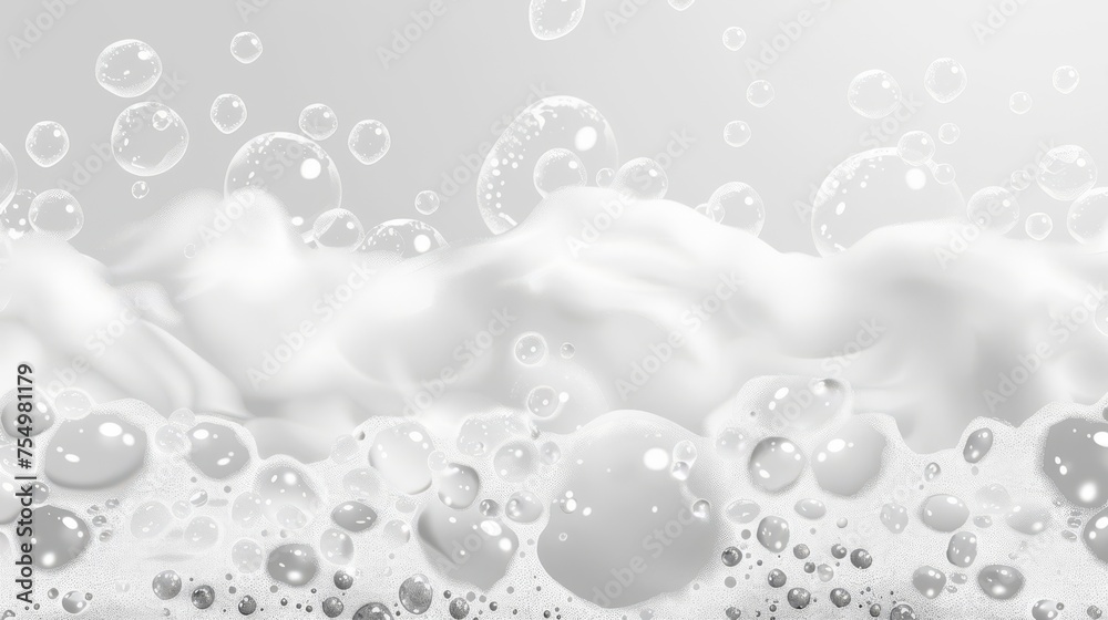 frothy white soap foam, suds of detergent, cleaning gel or shampoo. Modern realistic illustration. Foam from beer or fizzy drink, isolated on transparent background. frothy white soap foam, suds of detergent, cleaning gel or shampoo. Modern realistic illustration. Foam from beer or fizzy drink, isolated on transparent background.