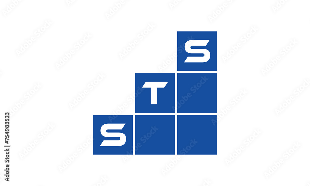 STS initial letter financial logo design vector template. economics ...