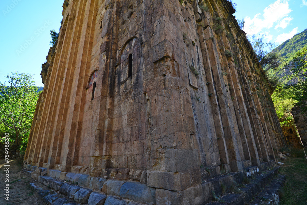 Fototapeta premium Otkhta Monastery and Church in Yusufeli, Artvin, Turkey, was built by the Georgian King in the 10th century.