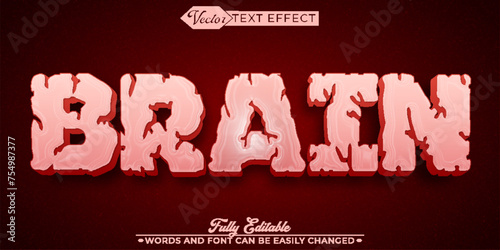 Brain Vector Editable Text Effect Template
