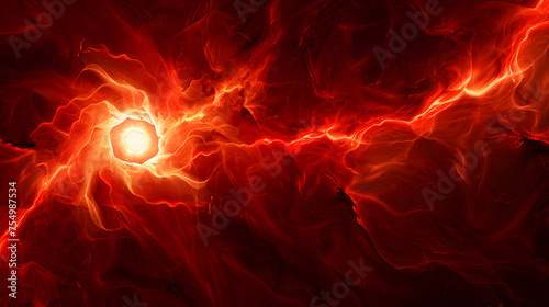 Inferno Core: Fiery Abstract Swirls Radiating Intense Heat