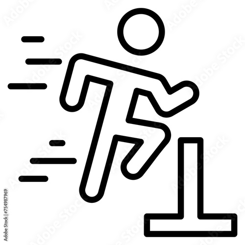 Hurdle Icon Element For Design