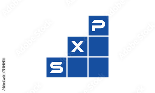 SXP initial letter financial logo design vector template. economics, growth, meter, range, profit, loan, graph, finance, benefits, economic, increase, arrow up, grade, grew up, topper, company, scale photo