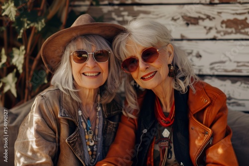 2 aged woman friends pension concept