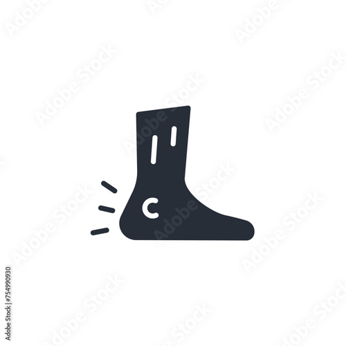 foot icon. vector.Editable stroke.linear style sign for use web design logo.Symbol illustration.