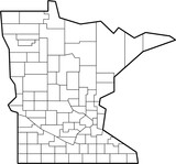 outline drawing of minnesota state map.