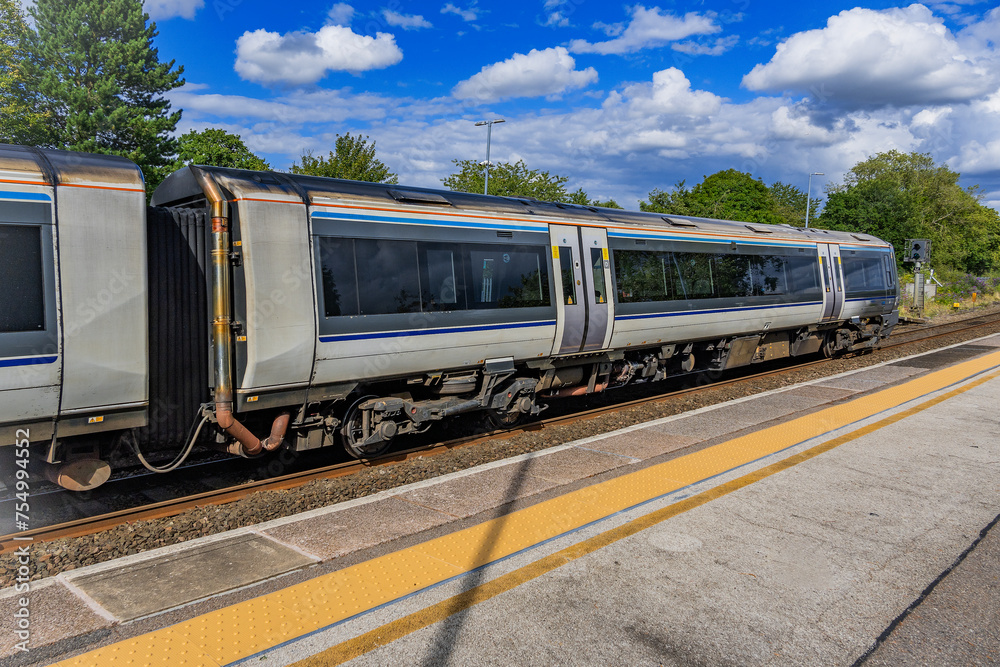 Fototapeta premium rural passenger train west midlands england uk
