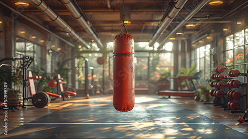 punching bag hanging in the empty gym  © Evhen Pylypchuk