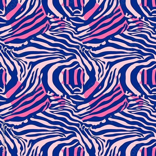 Zebra print  modern pink and blue zebra pattern  seamless pattern  design background  printable pattern   zebra skin  modern abstract zebra print 