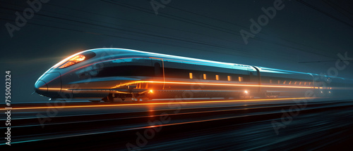 sleek and modern depiction of a high-speed train