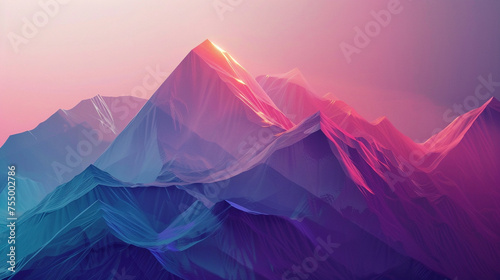 abstract background with mountains  vibrant colors