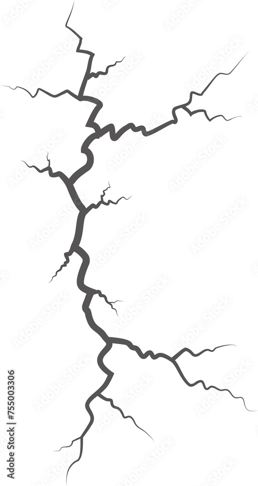 Cracks on wall, earth or stone. Scratches lines on surfaces. Lightning and thunderstorm illustrations. Fissure on ground and ice. Graphic explosions textures with holes. Cracks on wall, earth or stone. Scratches lines on surfaces. Lightning and thunderstorm illustrations. Fissure on ground and ice. Graphic explosions textures with holes.