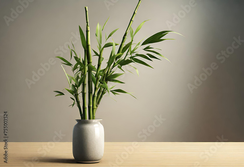 bamboo plant in vase