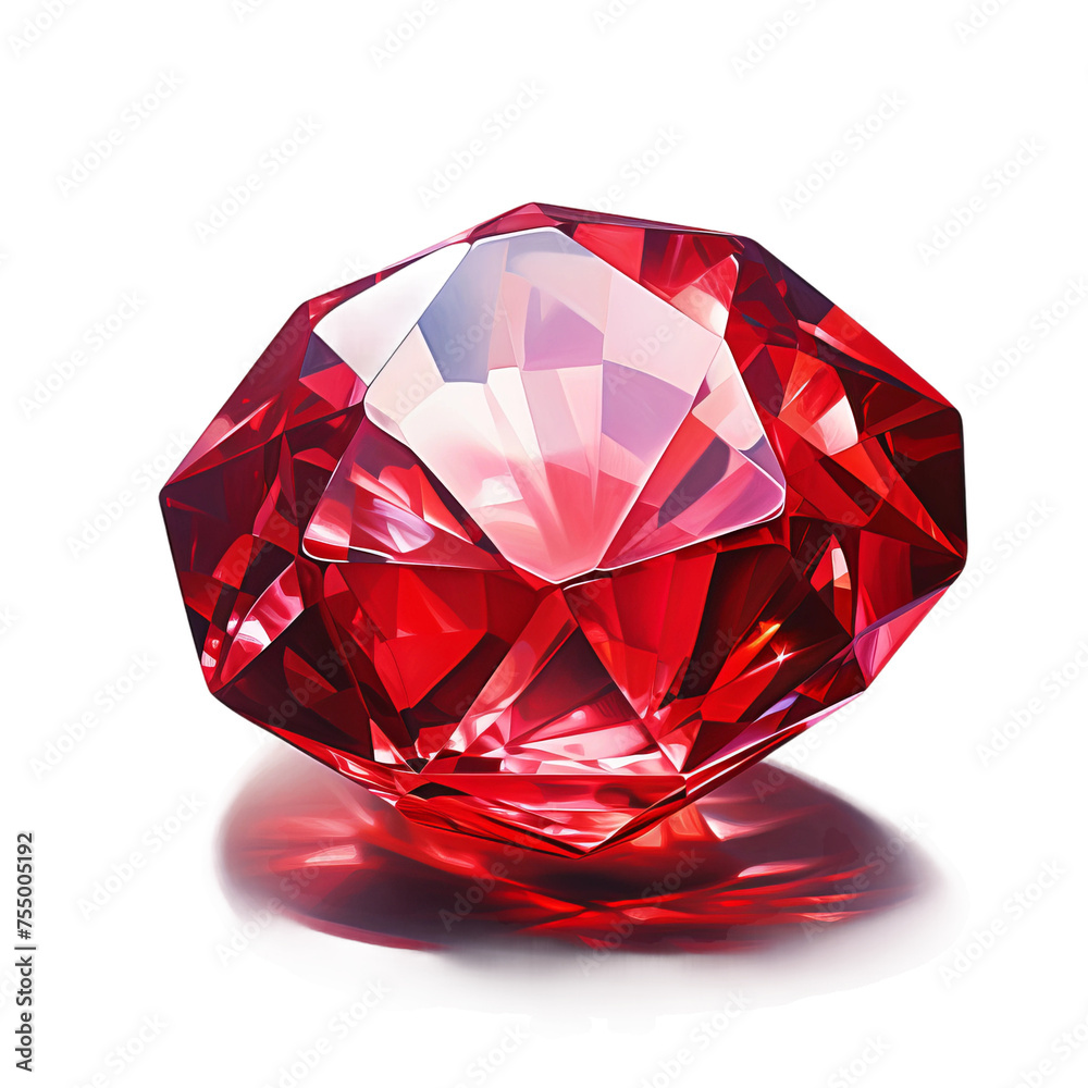 red diamond isolated on white red diamond isolated on white