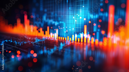 abstract graph of financial strategy, trading, 