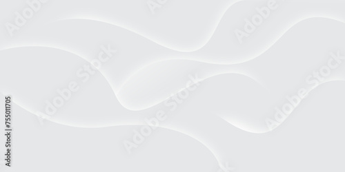 Abstract white paper wave background and abstract gradient and white wave curve lines banner background design. White wave modern abstract background design. space style. 