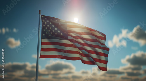 flag American, United State of America view 