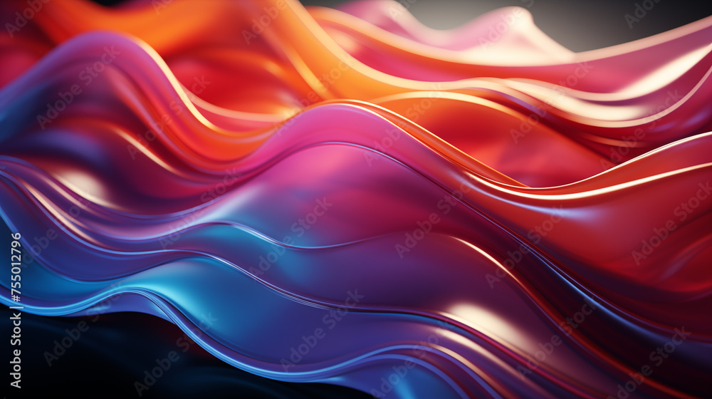 Abstract liquid wave red and blue gradient background Abstract liquid wave red and blue gradient background