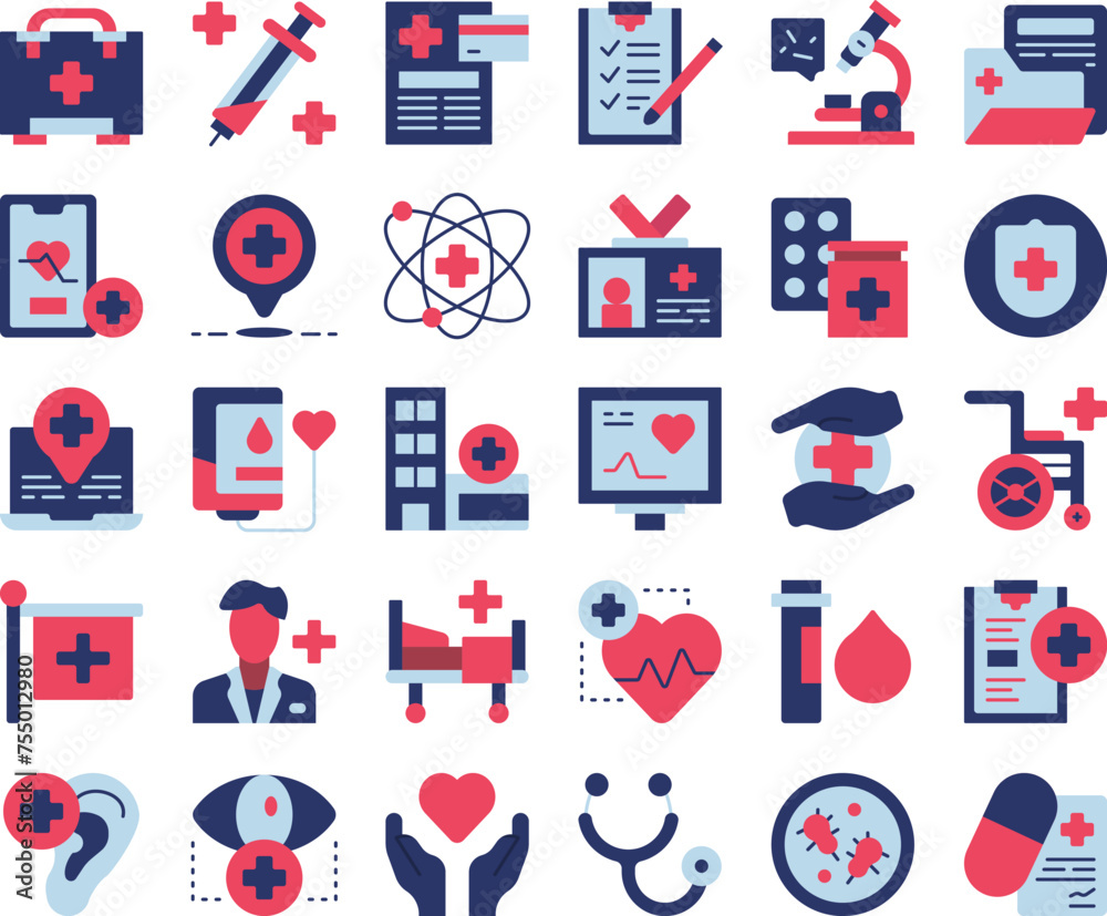 Fototapeta premium Healthcare icon set