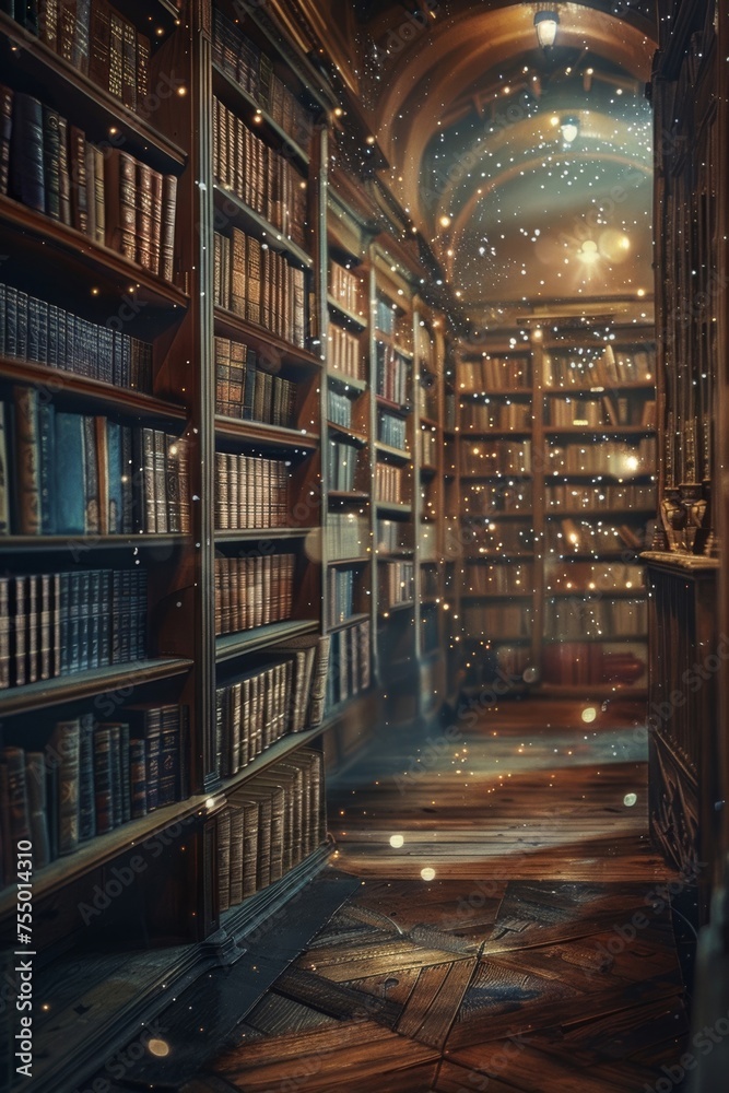 A tome of secrets hovers in a mystical archive, its pages brimming with forgotten lore and prophecies yet to unfold.