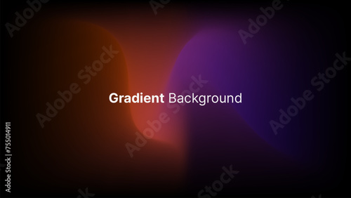 Wallpaper Mural Dark grainy color gradient wave background Torontodigital.ca