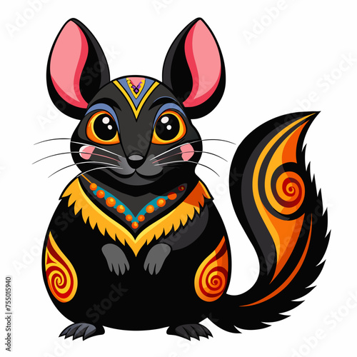 Chinchilla vector in the Mexican Style 